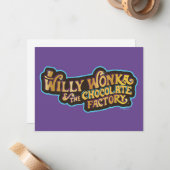 Willy Wonka & de Chocoladefabriek Logo Notitiekaartje (Voorkant / Achterkant in situ)