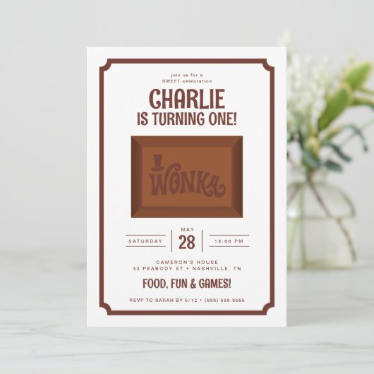 Willy Wonka en de Chocolate Factory Birthday Kaart (Staand voorkant)