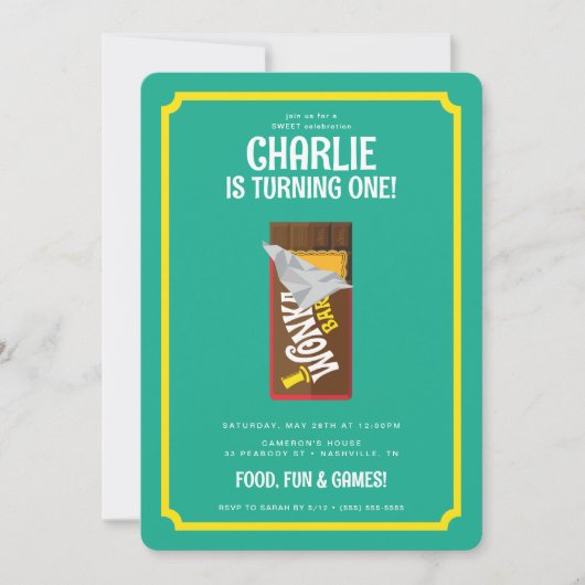 Willy Wonka en de Chocolate Factory Birthday Kaart (Voorkant)