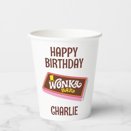 Willy Wonka en de Chocolate Factory Birthday Papieren Bekers (Voorkant)