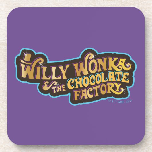 Willy Wonka en de Chocolate Factory Logo Bier Onderzetter (Voorkant)