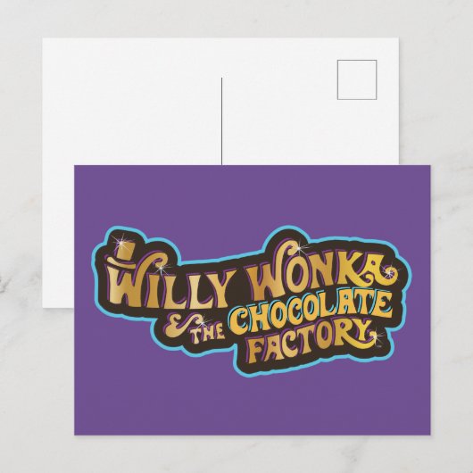 Willy Wonka en de Chocolate Factory Logo Briefkaart (Voorkant / Achterkant)