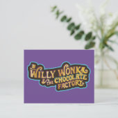 Willy Wonka en de Chocolate Factory Logo Briefkaart (Staand voorkant)