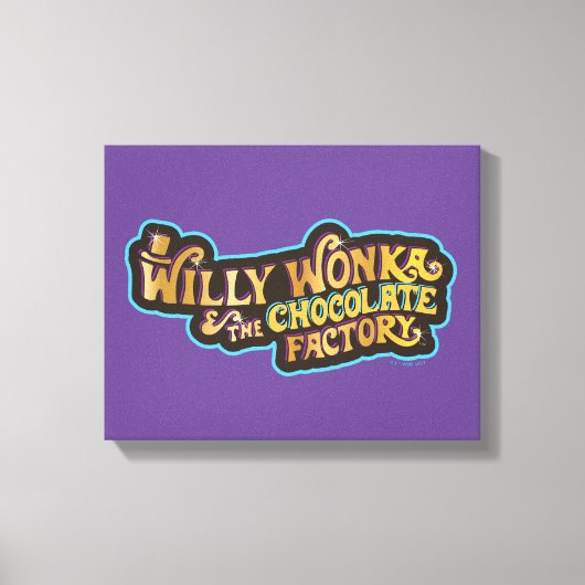 Willy Wonka en de Chocolate Factory Logo Canvas Afdruk (Voorkant)