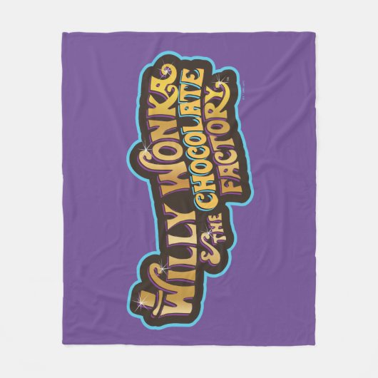 Willy Wonka en de Chocolate Factory Logo Fleece Deken (Voorkant)