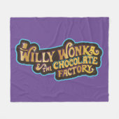 Willy Wonka en de Chocolate Factory Logo Fleece Deken (Voorkant (Horizontaal))