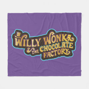 Willy Wonka en de Chocolate Factory Logo Fleece Deken