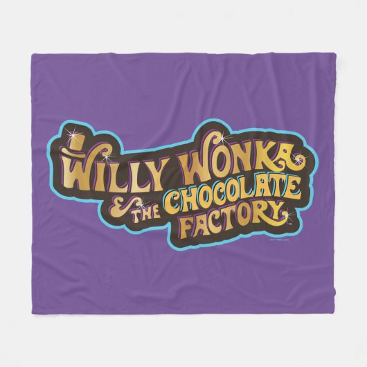 Willy Wonka en de Chocolate Factory Logo Fleece Deken (Voorkant (Horizontaal))