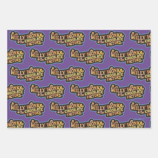 Willy Wonka en de Chocolate Factory Logo Inpakpapier Vel (Voorkant 2)