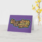 Willy Wonka en de Chocolate Factory Logo Kaart (Gele Bloem)