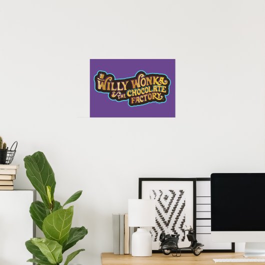 Willy Wonka en de Chocolate Factory Logo Poster (Thuiskantoor)