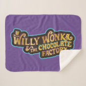 Willy Wonka en de Chocolate Factory Logo Sherpa Deken (Voorkant (horizontaal))
