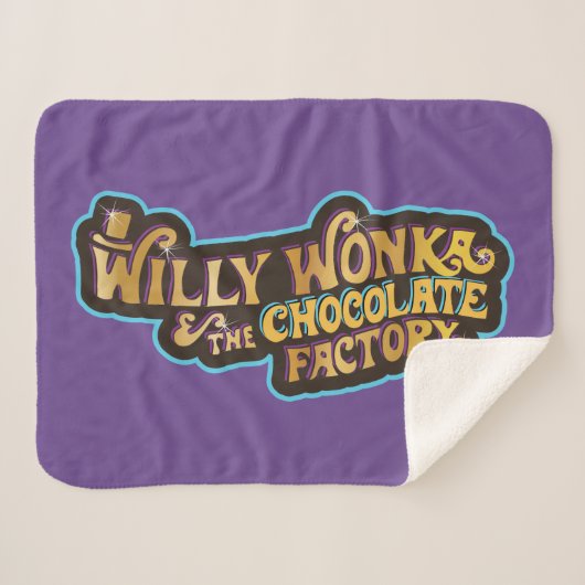 Willy Wonka en de Chocolate Factory Logo Sherpa Deken (Voorkant (horizontaal))