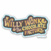 Willy Wonka en de Chocolate Factory Logo Sticker (Voorkant)