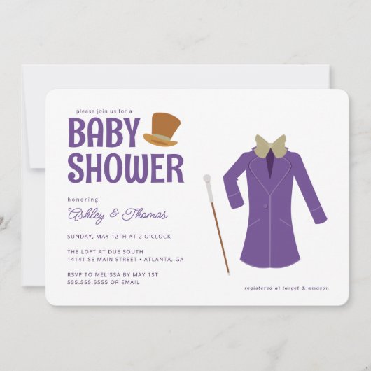 Willy Wonka en het Chocolate Factory Baby shower Kaart (Voorkant)