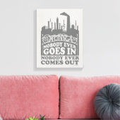 Willy Wonka Factory - Niemand komt er ooit in Canvas Afdruk (Insitu (Woonkamer))