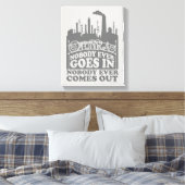 Willy Wonka Factory - Niemand komt er ooit in Canvas Afdruk (Insitu (Slaapkamer))