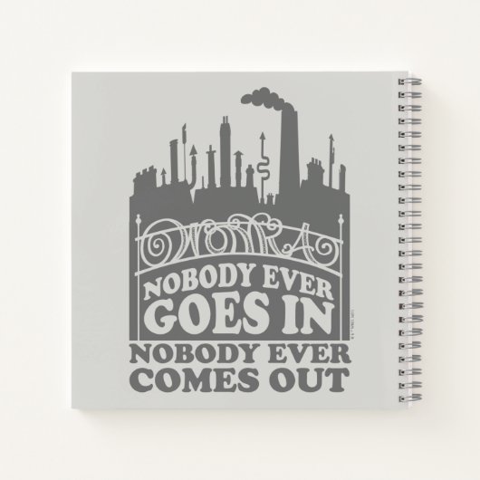 Willy Wonka Factory - Niemand komt er ooit in Notitieboek (Achterkant)