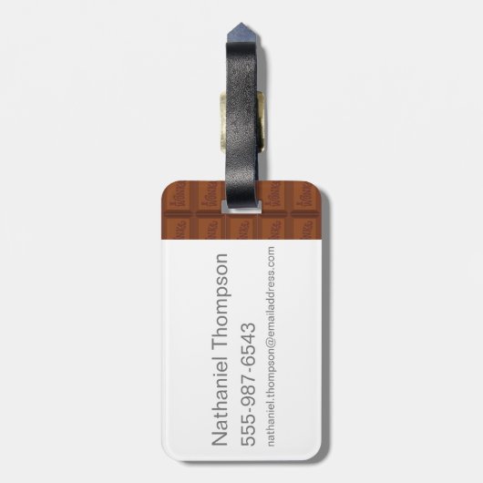 Willy Wonka Golden Ticket Bagagelabel (Achterkant verticaal)