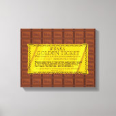 Willy Wonka Golden Ticket Canvas Afdruk (Voorkant)
