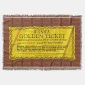 Willy Wonka Golden Ticket Deken (Voorkant)