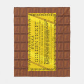 Willy Wonka Golden Ticket Fleece Deken (Voorkant)