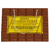 Willy Wonka Golden Ticket Groot Cadeauzakje (Voorkant)