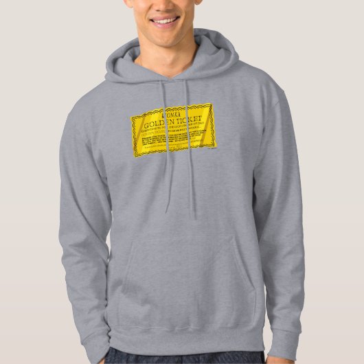 Willy Wonka Golden Ticket Hoodie (Voorkant)