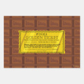 Willy Wonka Golden Ticket Inpakpapier Vel (Voorkant 3)