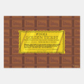 Willy Wonka Golden Ticket Inpakpapier Vel (Voorkant 2)