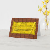 Willy Wonka Golden Ticket Kaart (Gele Bloem)