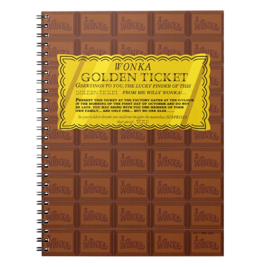 Willy Wonka Golden Ticket Notitieboek (Voorkant)