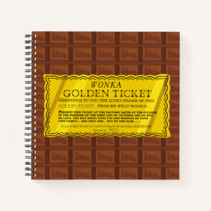 Willy Wonka Golden Ticket Notitieboek