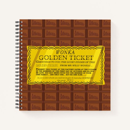 Willy Wonka Golden Ticket Notitieboek (Voorkant)