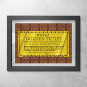 Willy Wonka Golden Ticket Poster