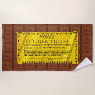 Willy Wonka Golden Ticket Strandlaken