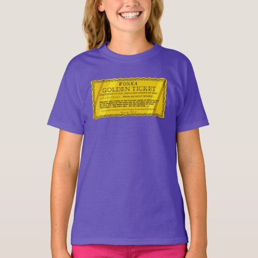 Willy Wonka Golden Ticket T-shirt (Voorkant)