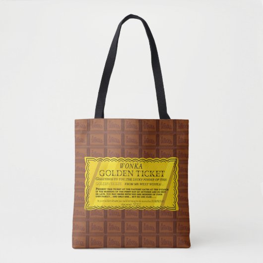 Willy Wonka Golden Ticket Tote Bag (Voorkant)