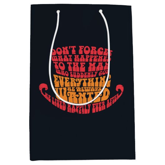 Willy Wonka Hat Typography Medium Cadeauzakje (Voorkant)