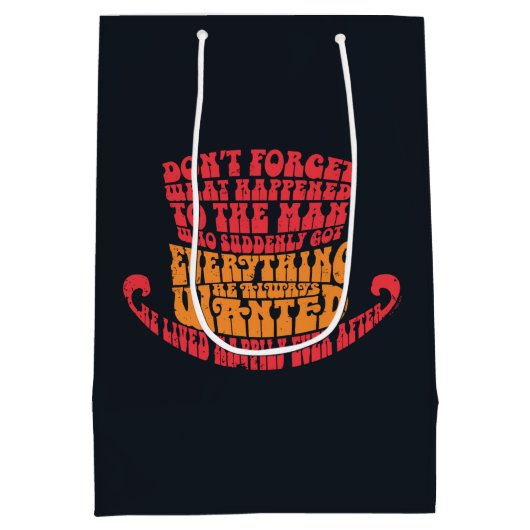 Willy Wonka Hat Typography Medium Cadeauzakje (Achterkant)