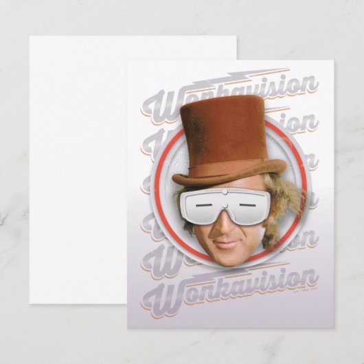 Willy Wonka in Wonkavision-bril Notitiekaartje (Voorkant / Achterkant)