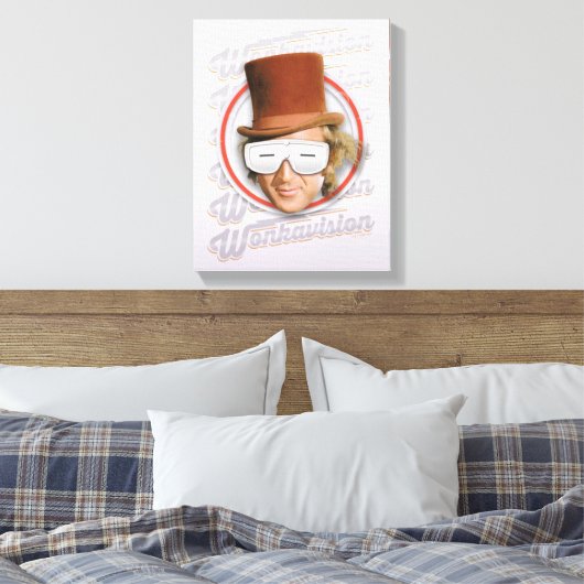 Willy Wonka in Wonkavision Goggles Canvas Afdruk (Insitu (Slaapkamer))