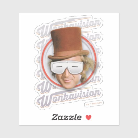 Willy Wonka in Wonkavision Goggles Sticker (Vel)