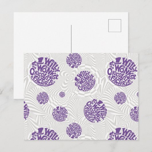 Willy Wonka Logo Psychedelic Graphic Briefkaart (Voorkant / Achterkant)