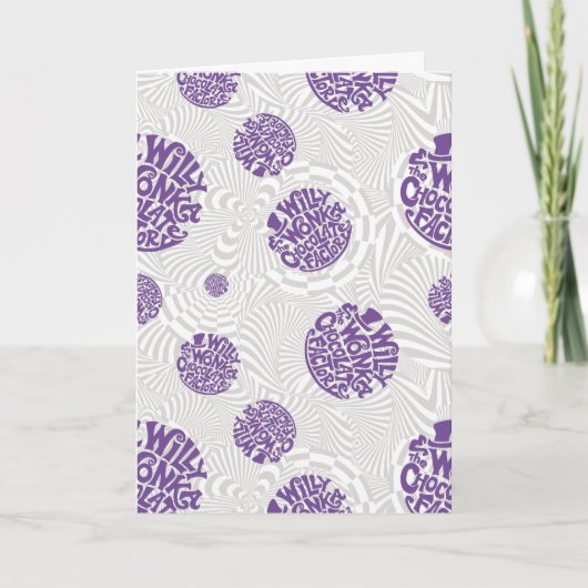 Willy Wonka Logo Psychedelic Graphic Kaart (Voorkant)