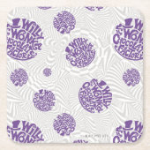 Willy Wonka Logo Psychedelic Graphic Kartonnen Onderzetters (Voorkant)