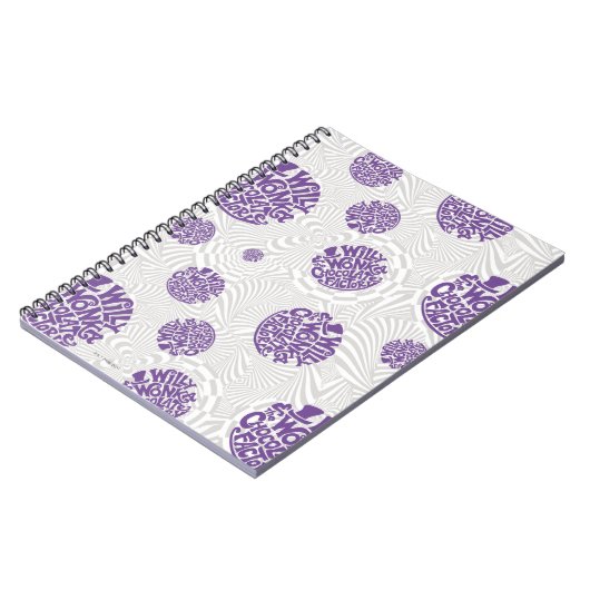 Willy Wonka Logo Psychedelic Graphic Notitieboek (Linkerzijde)