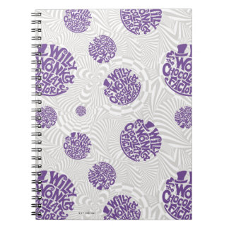 Willy Wonka Logo Psychedelic Graphic Notitieboek