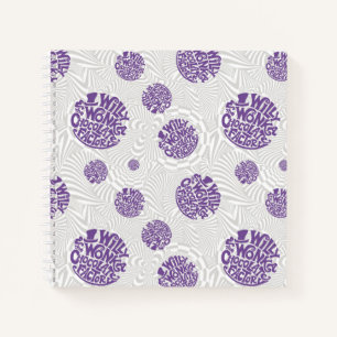 Willy Wonka Logo Psychedelic Graphic Notitieboek
