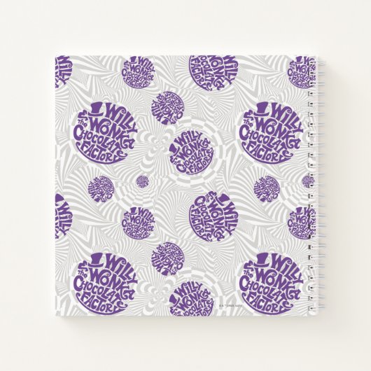 Willy Wonka Logo Psychedelic Graphic Notitieboek (Achterkant)